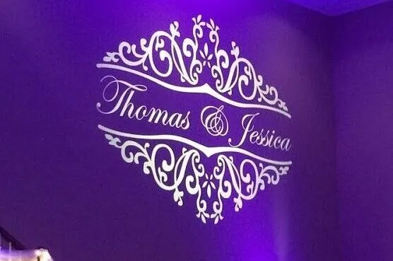 Name in lights monogram projection