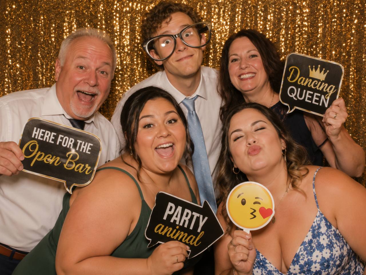 Photo Booth Party Animals at Northeast Ohio wedding venue