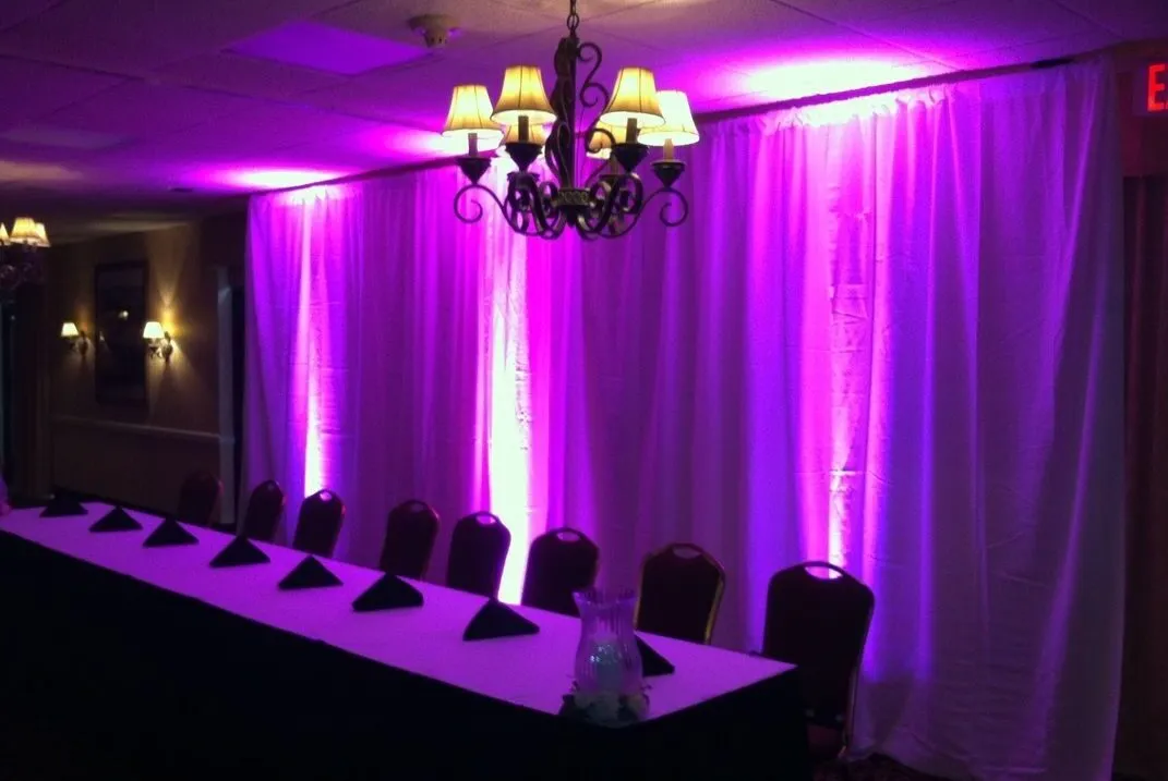Purple LED uplighting