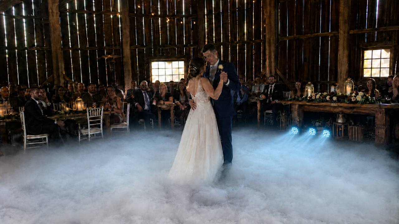 Evening Star Entertainment dancing on the clouds first dance at The Barn at 1885 Farms